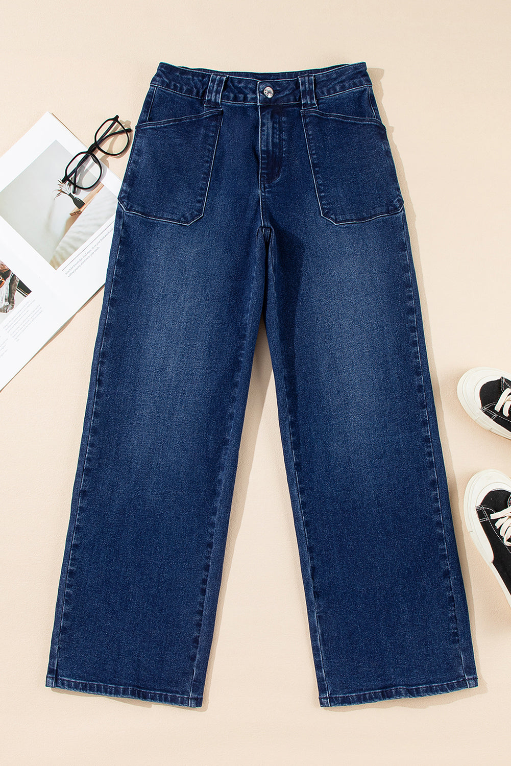 Dirty Blue Daily Fashion Straight Leg Mid-Rise Shift-Jeans