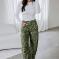 Pantaloni in jeans Harem con stampa paisley verde - Foto 6