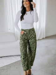 Pantalon en denim Harem imprimé paisley vert - Miniatuur