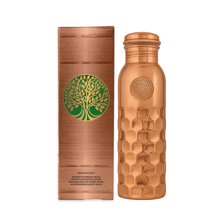 Koperen Drinkfles 950 ml - Diamonds