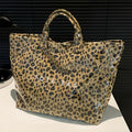 Brown Leopard PU Leather Water Proof Tote Bag - Damesmode Afbeelding 3 - Foto 3