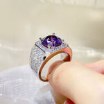 5 Carat 925 Sterling Silver Moissanite Ring | Redblad 18K Solid Gold & Certified Diamond Rings