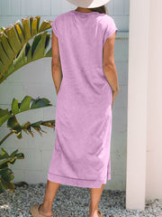 Wisteria Mineral Wash T-shirt à poches Robe longue - Miniatuur