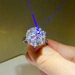 10 Carat Moissanite 925 Sterling Silver Ring | Redblad 18K Solid Gold & Certified Diamond Rings