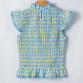 Mehrfarbiges Gingham-Tanktop mit geräuchertem Spitzenverschluss - Foto 4