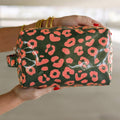 Blackish Green Leopard Print PVC Travel Makeup Organizer Cosmetic Bag - Damesmode Afbeelding 2 - Foto 2