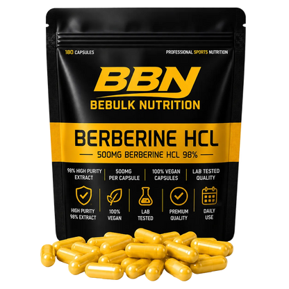 Berberine HCL 98% - Vegan - BeBulk Nutrition