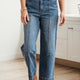 Sail Blauw Exposed Stitching Straight Jeans