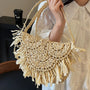 Straw Braided Fringe Shoulder Bag