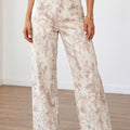 Khaki Woodland Camo Bauchkontroll Denim Breet Been Jeans - Foto 1