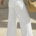 Jeans casual larghi di colore bianco unito - Foto 3
