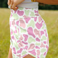 Grüne Tarnmuster Athleisure-Shorts mit hohem Taille - Foto 3