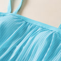 Turquoise Striped Mesh Knotted Hem Tankini Swimsuit - Foto 6