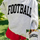 Hellgréng FOOTBALL GAMEDAY Duebelsäiteg gedréckte Héichhals-Reversibel-Comfortabele Trui