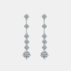4 Carat Moissanite 925 Sterling Silver Earrings