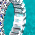 10.5 Carat Moissanite Rhodium-Plated Ring | Redblad 18K Solid Gold & Certified Diamond Rings