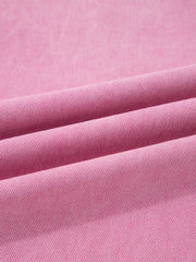 Détail latéral perlé rose Jeans amples fendus - Miniatuur