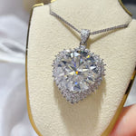 20 Carat Moissanite 925 Sterling Silver Pendant Necklace | Redblad 18K Solid Gold & Certified Diamond Necklaces