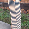 Pink Stripe Striped Colorblock V-Ausschnitt Langärmeliges Plus-Size-Set - Foto 4