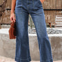 Ashleigh Blauw klippta High Ripe Wide Leg-jeans