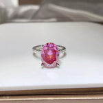 8 Carat Moissanite Oval 925 Sterling Silver Ring | Redblad 18K Solid Gold & Certified Diamond Rings