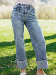 Ashleigh Blue Cuffed Locke Jeans – Damenmode Bild 1 - Miniatuur