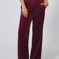 Evergreen Solid Drawstring Waist Wide Leg Pants - Foto 6