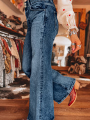 Vaqueros Beau Blue Acid Wash Detail Bolsillo - Imagen de moda femenina 6 - Miniatuur