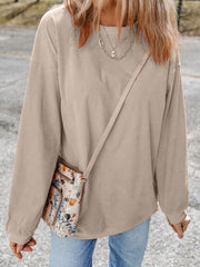 Smoke Gray geripptes Cord – übergroßer Sweatshirt - Miniatuur