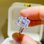 5 Carat Moissanite Zircon 925 Sterling Silver Ring | Redblad 18K Solid Gold & Certified Diamond Rings