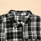 Veste noire à manches longues à manches longues à col en V et grande taille - Damesmode Afbeelding 6 - Thumbnail