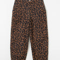 Brown Clear Seam Detail Patchwork Leopard Print Barrel Jeans - Damesmode Afbeelding 5 - Foto 5