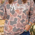 Mehrfarbiger Camouflage Western Graphic Plus-Size-Sweatshirt - Foto 2