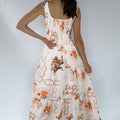 White Western Horseshoe Print U-Neck Sleeveless Midi Dress - Foto 2
