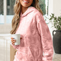 Gray Camouflage Woodland Print Oversized Sporty Hoodie - Foto 6