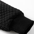 Black Quilted Side Pockets Zipper Hooded Jacket - Damesmode Afbeelding 6 - Foto 6