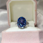 10 Carat Moissanite 925 Sterling Silver Ring | Redblad 18K Solid Gold & Certified Diamond Rings