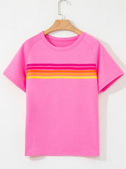 Beau Blue Striped Patch Casual Casual - Immagine della Moda Femminile 6 - Miniatuur