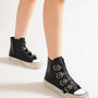 Beast Fashion Multi-Buckle Straps Studded Platform Sneakers