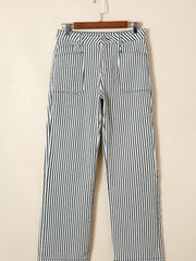 Black Stripe Patch Pocket High Waist Shift Denim Jeans - Women's Fashion Image 3 - Miniatuur