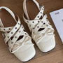 Studded Strappy Bow Slip-Ons