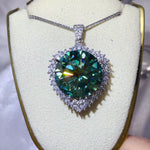 20 Carat Moissanite 925 Sterling Silver Pendant Necklace | Redblad 18K Solid Gold & Certified Diamond Necklaces