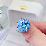 10 Carat Moissanite 925 Sterling Silver Ring | Redblad 18K Solid Gold & Certified Diamond Rings