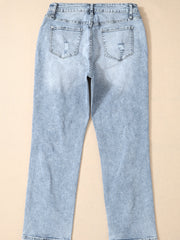 Jeans taille haute Slim Slim Slim Bleu Bleu Ciel - Miniatuur