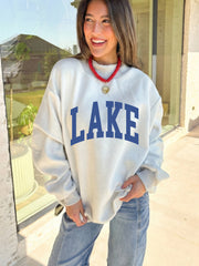 Light Grey Mock Neck Graphic Print Reversible Sweatshirt - Miniatuur