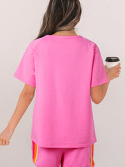 Beau Blue Striped Patch Front Casual Shirt - Immagine Moda Femminile 5 - Miniatuur