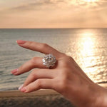 5 Carat 925 Sterling Silver Moissanite Ring | Redblad 18K Solid Gold & Certified Diamond Rings