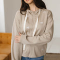 Goat Contrast Bow bestickte Reißverschlussjacke Hoodie - Foto 4