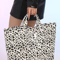 Brown Leopard PU Leather Water Proof Tote Bag - Damesmode Afbeelding 5 - Foto 5