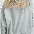 Grauer, einfarbiger Oversized Mock-Neck-Pullover - Foto 3